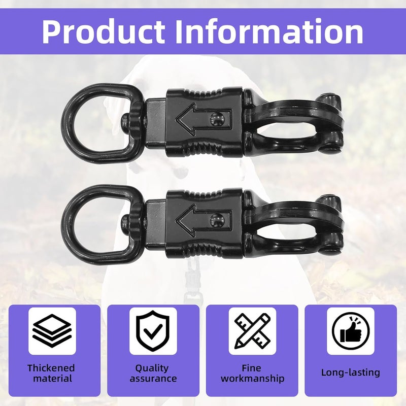 GLSJA 5 Pack Nickel Plated 360° Rotating Quick Release Clip, Heavy-Duty Metal Snap for Outdoor Gear, Climbers & Industrial Use ﻿ - Image 5